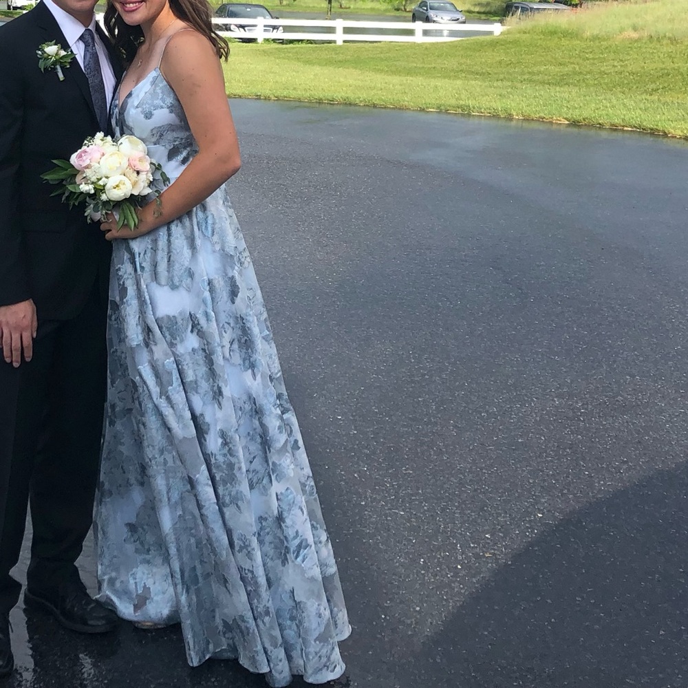 Silver and Blue Prom/evening gown